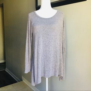 Moa Moa knit sweater top in grey. XL